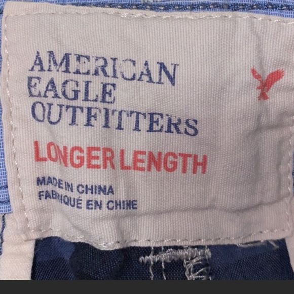 AMERICAN EAGLE AEO Mens Longer Length Blue Buffalo Plaid Check Shorts Sz 32 - Picture 4 of 4